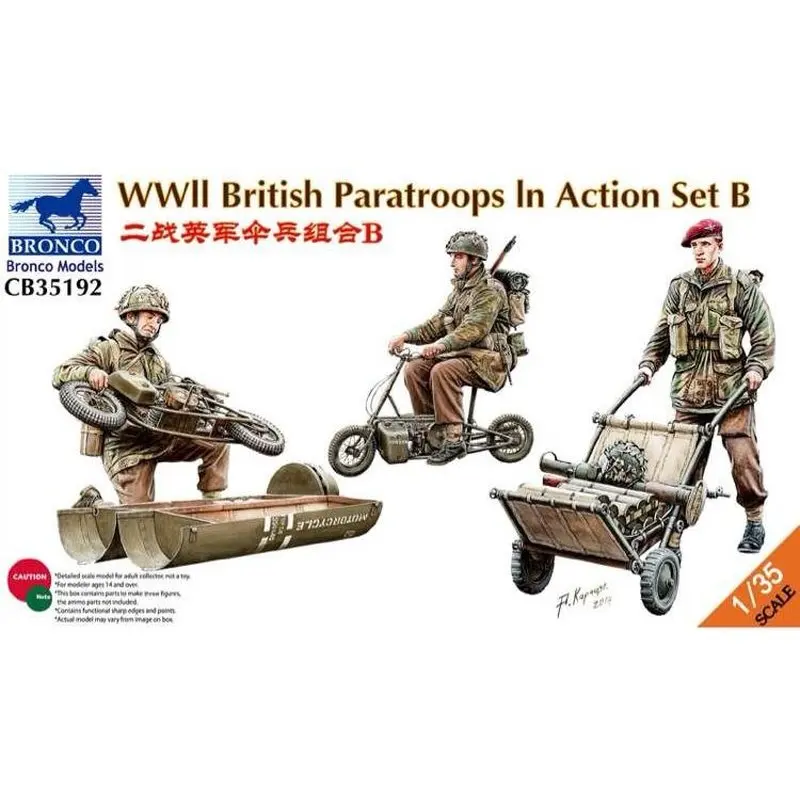 BRONCO CB35192 1/35 модель в масштабе British Paratroops In Action Set|Наборы для сборки моделей| |