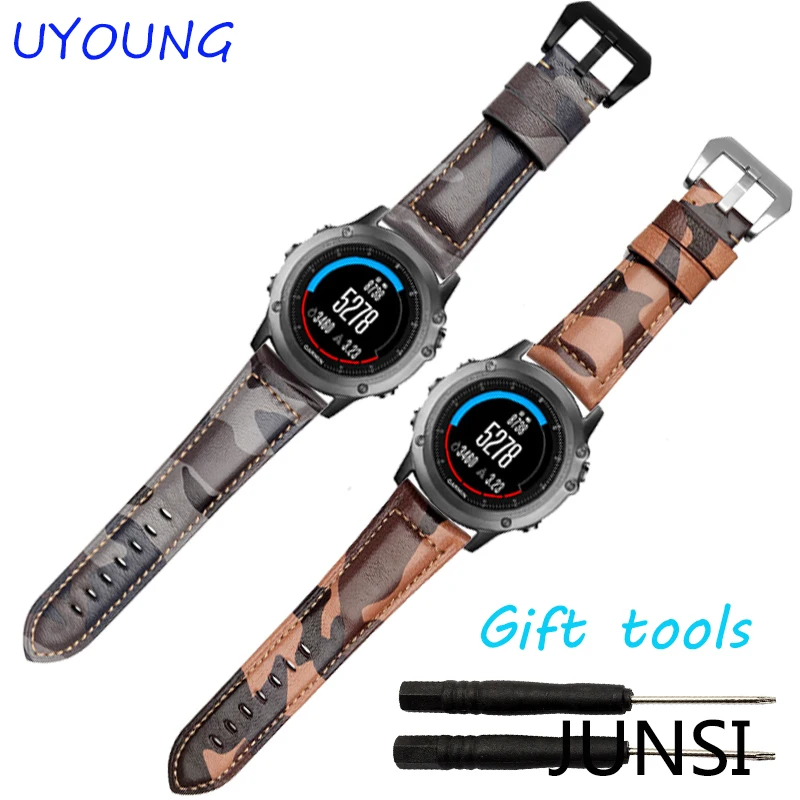 Качественный ремешок для часов из натуральной овечьей кожи Garmin Fenix 1 2 3 уличные