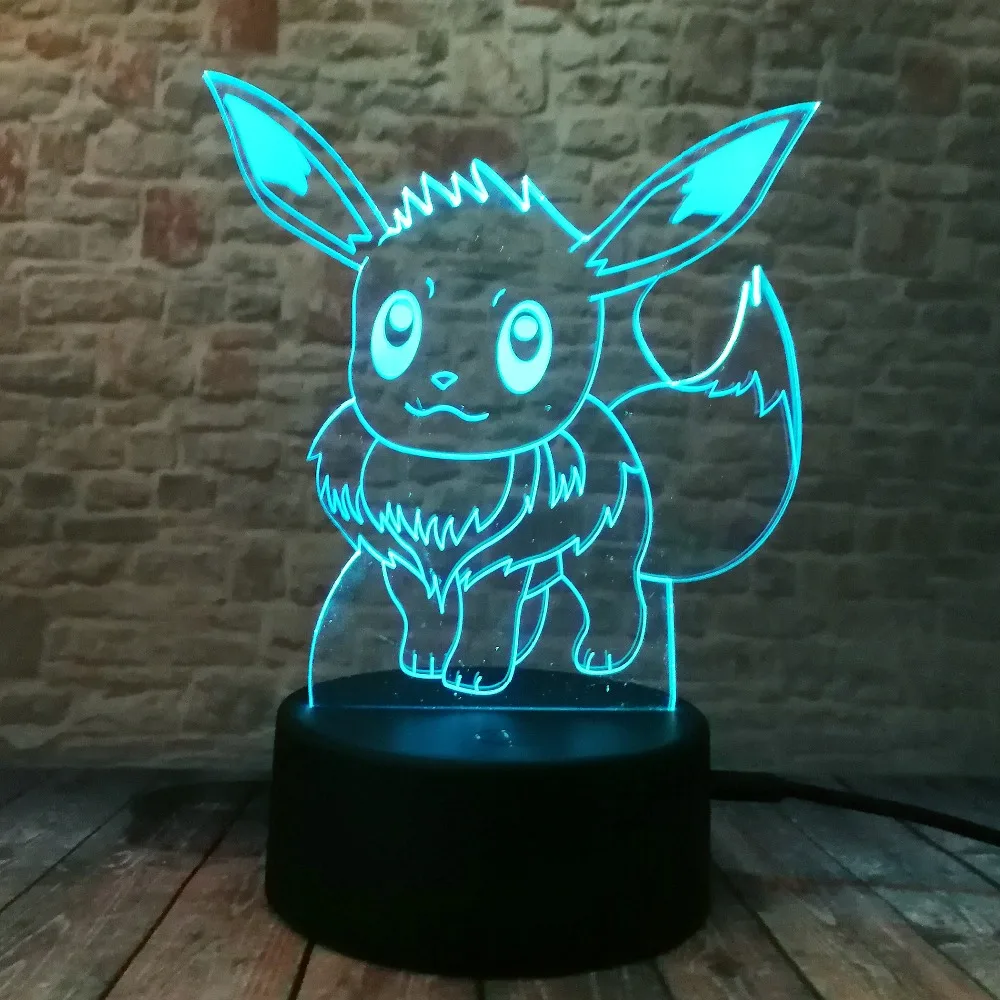 Покемон го 3D фигурка Umbreon Pokeball Bulbasaur Fire Dragon Valor Mystic 7 цветов Изменение ночник детские подарки