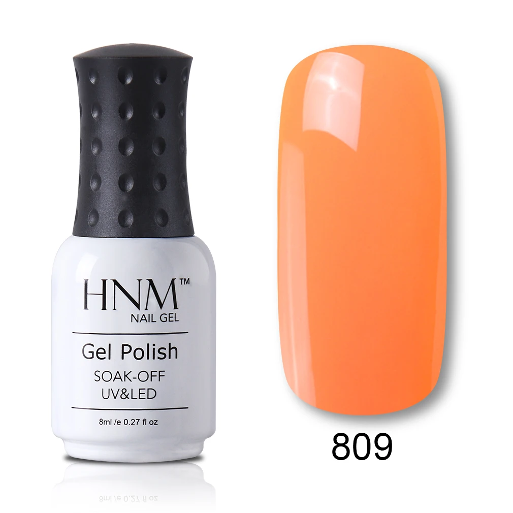 yellow 809 HNM 8 мл синий красный розовый зеленый желтый цвет уф гель лак для ногтей светодиодный светильник полупостоянный лак Hybird основа топ праймер маникюр - Цвет: yellow 809