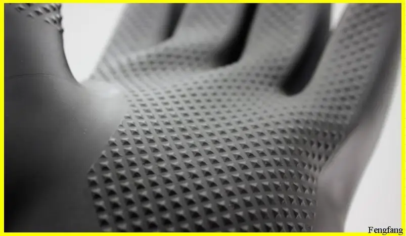 Белые/черные латексные рабочие перчатки Midoni водонепроницаемые