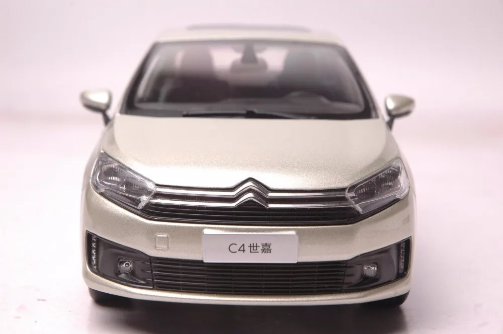 1:18 литая под давлением модель для Citroen C4 sega золото Седан сплав игрушечный автомобиль миниатюрная коллекция подарок c-quatre