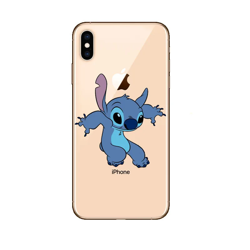 Силиконовый чехол с мультяшным рисунком для iPhone 7 милым стежком 11Pro XS MAX X XR 8 Plus 6 5S SE