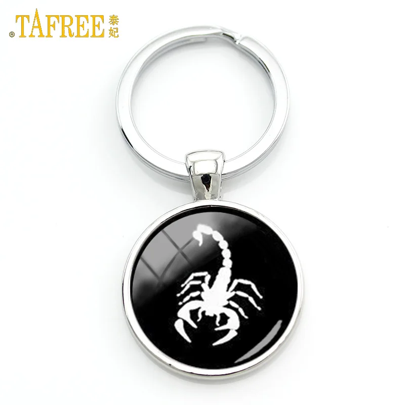 

TAFREE Scorpion Silhouette Keychain Fashiou Unique Key Chain Keyring Keyholder Handmade Car Pendants Best Gift Men Jewelry KC400