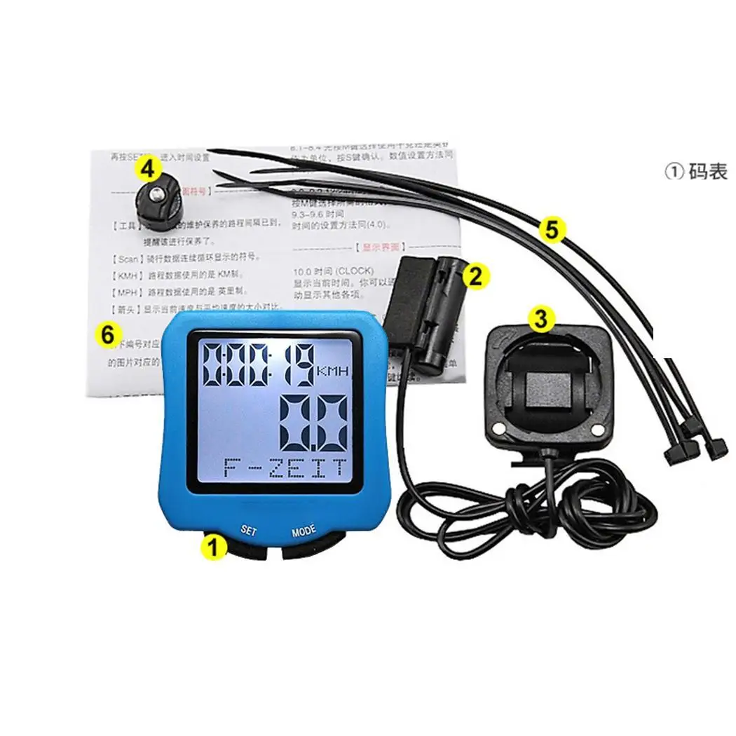 Велосипедный Спидометр Водонепроницаемый проводной английский одометр с одной
