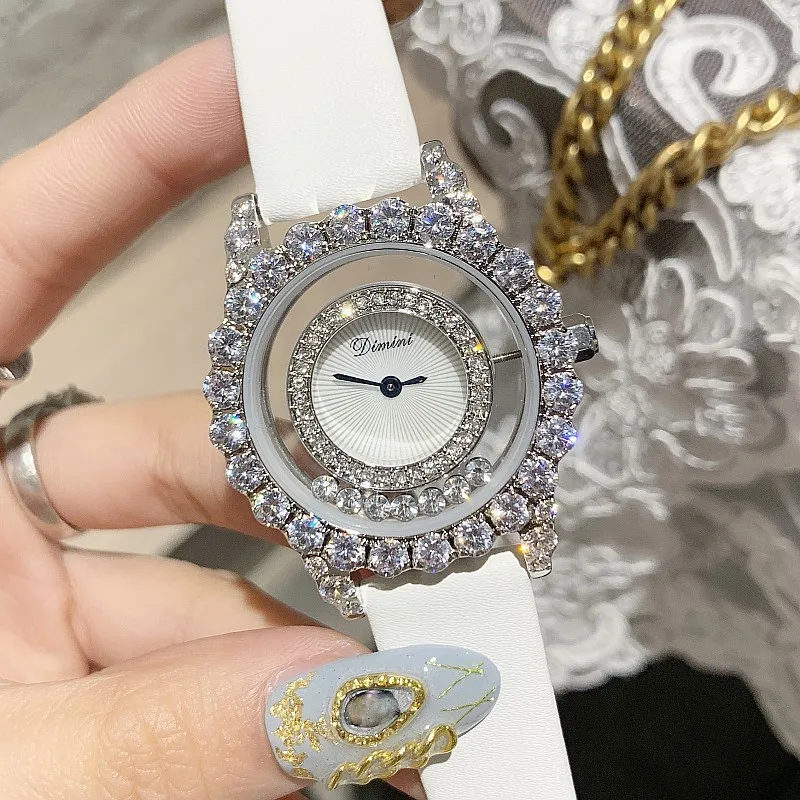 Top Luxury Diamond Women Watches Women Roll Drill Crystal Rhinestone Quartz Wristwatch Bracelet Ladies Watch relogio feminino