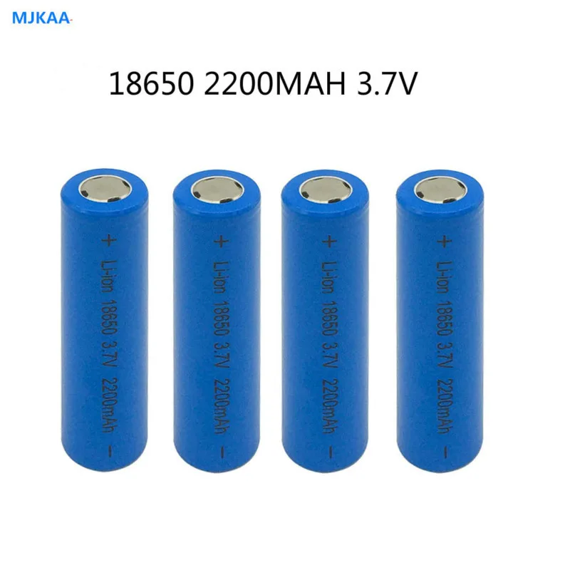 4 шт 18650 2200 mah 3,7 v литиевая батарея литий-ионная аккумуляторная батарея 18650 batteria плоские верхние батареи