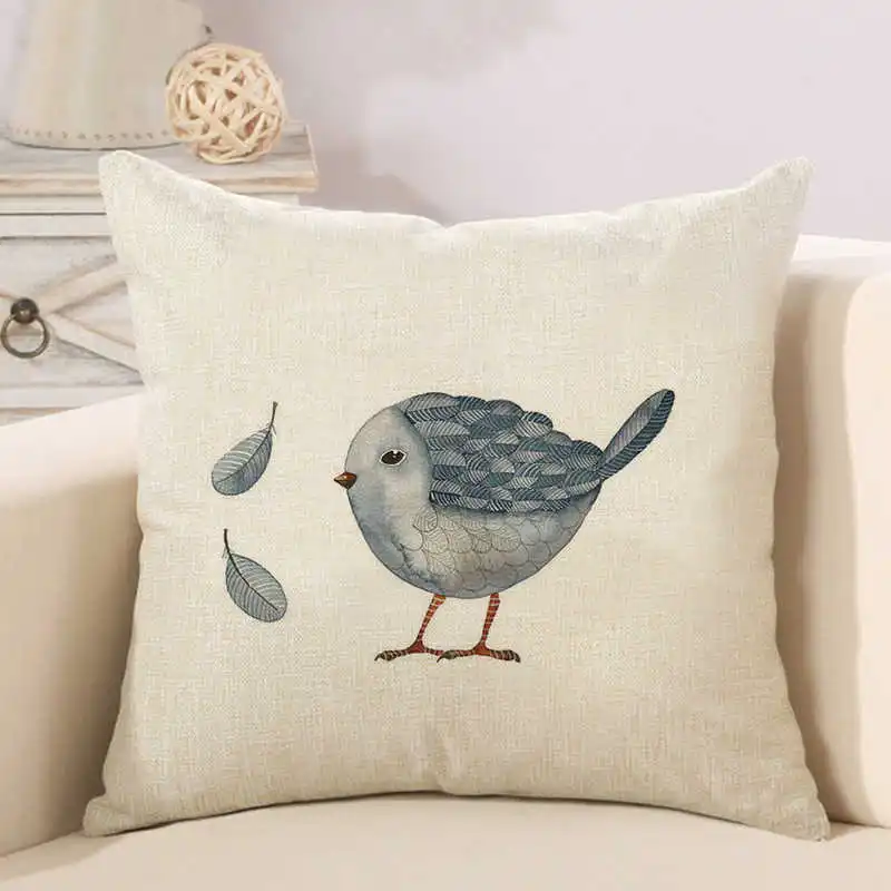 Хлопок лен декоративный Подушка с узором в виде квадратов охватывает свежий