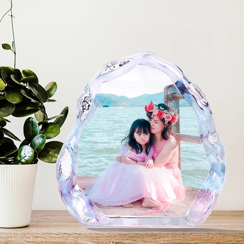 

DIY Customized Crystal Wedding Photo Album Family Picture Stickup Photo Frame for Valentine's Day Anniversary Birthday Gifts