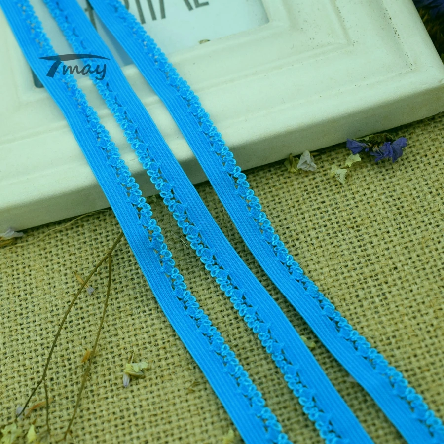 #237 маленькая морская синяя кружевная лента кружевные эластичные ленты 8 ярдов
