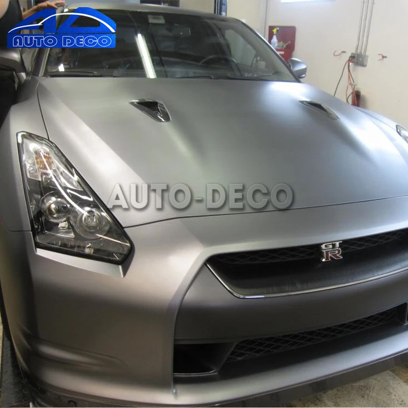 Матовая Серебристая виниловая матовая пленка для автомобиля с воздушными