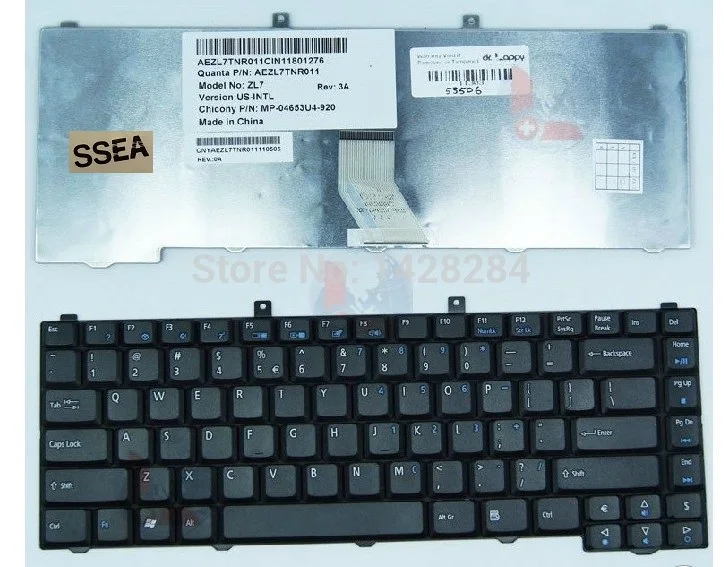 Клавиатура для ноутбука SSEA новая американская клавиатура Acer Aspire 1400 1410 1600 1640 1680 1690