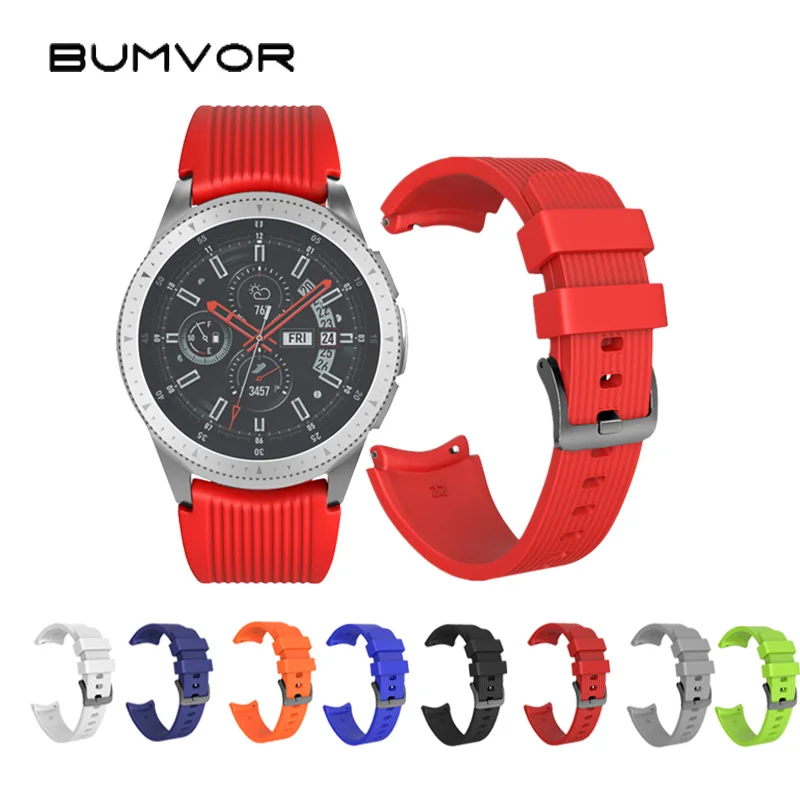 Классический силиконовый ремешок для часов samsung Galaxy Active Watch 22 мм спортивный