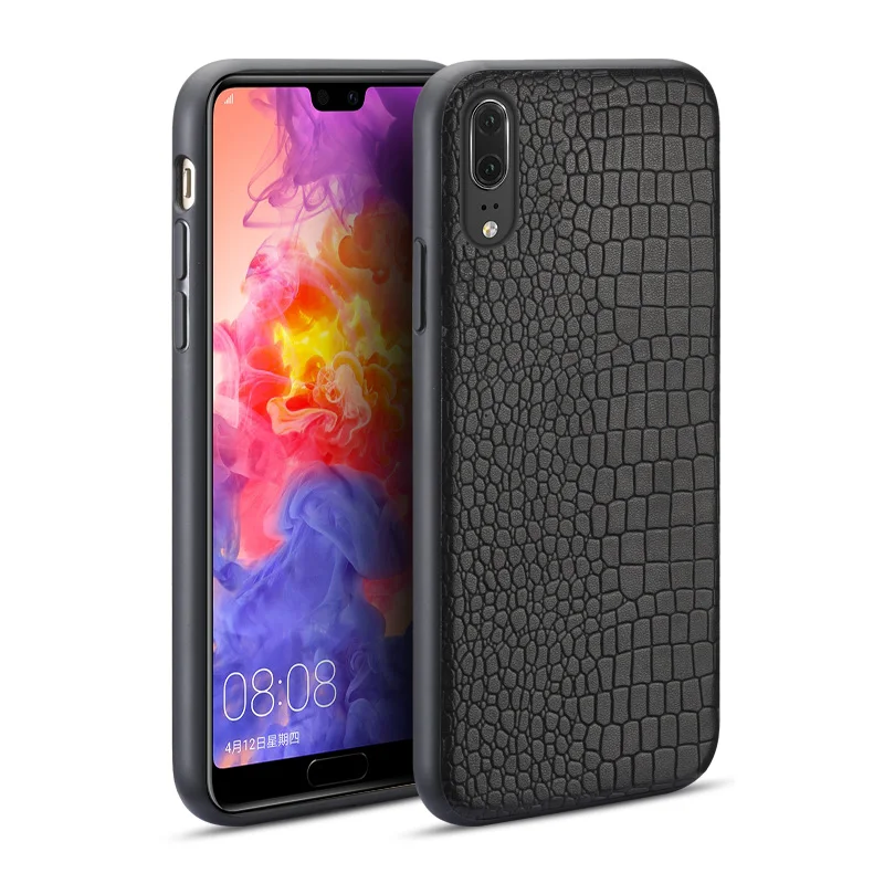 

Cowhide Phone Case For Huawei Mate 9 10 20 Pro P10 P20 P30 lite CrocodileTexture Back Cover For Honor 8X 9 10 case