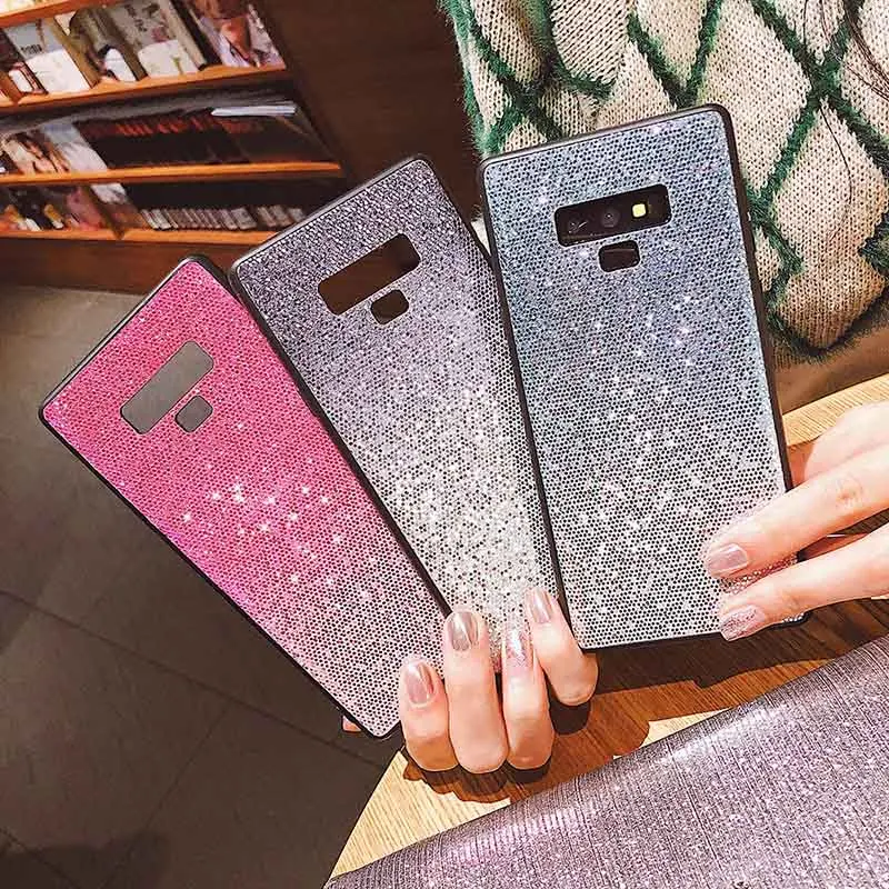 Роскошные блестящие чехлы с градиентом для Samsung Galaxy A9 Star A7 A6 A8 Plus J2 Pro J8 2018 S9 S8 S7 Edge J5