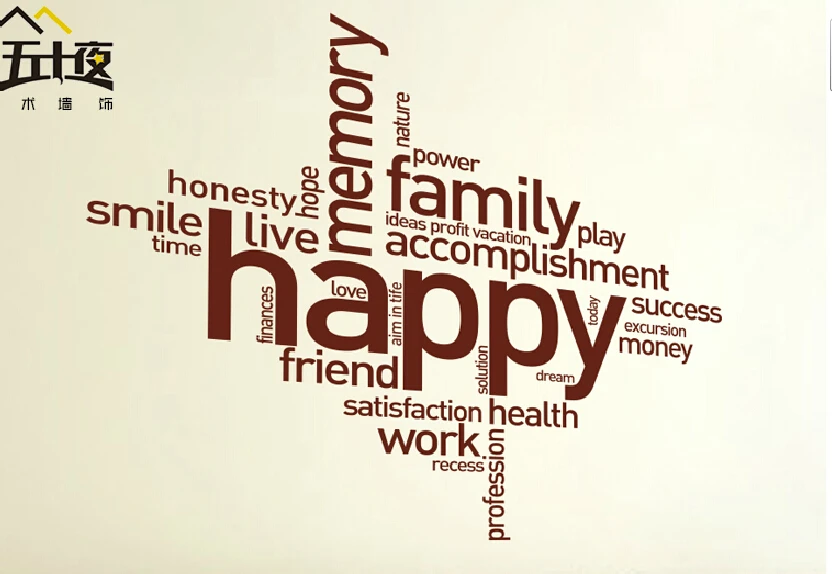 Виниловая наклейка на стену для семьи с надписью Happy Family Work Quote Home настенная