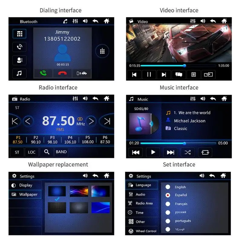T100 7 дюймов Автомобильный стерео MP5 плеер RDS FM AM радио Bluetooth USB AUX головное устройство Автомобильный видео плеер Автомобильный mp4,mp5 Высокое качество