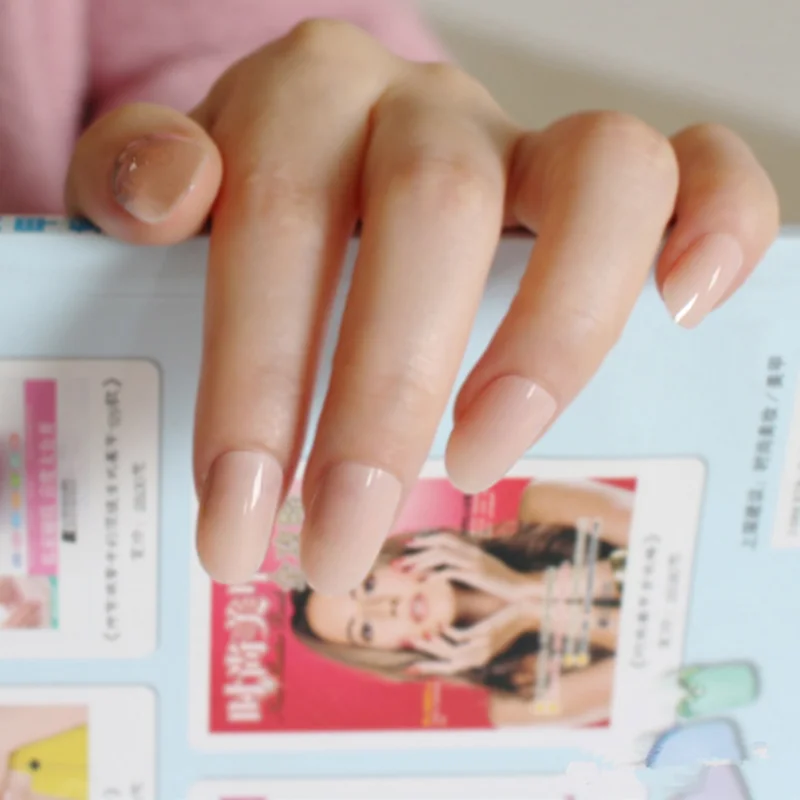 p20-1 24 шт блестящие черные овальные короткие накладные ногти Kawaii прозрачные закругленные накладные ногти для девочек, прессованные ногти, средние накладные ногти - Цвет: p20-1