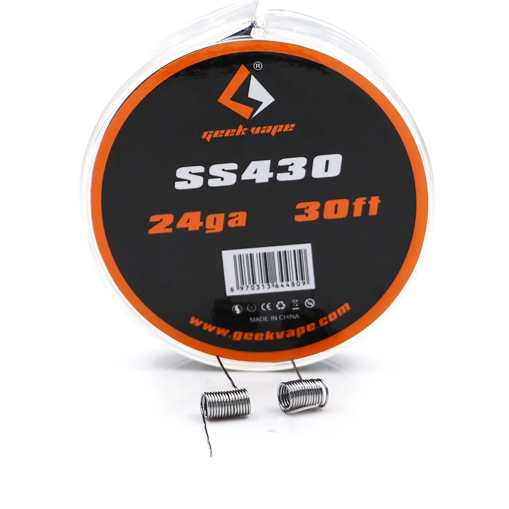 2 упак./лот таб SS430 провод стандартный 30ft 24ga 26ga для Электронная Сигарета RDA RTA rdta