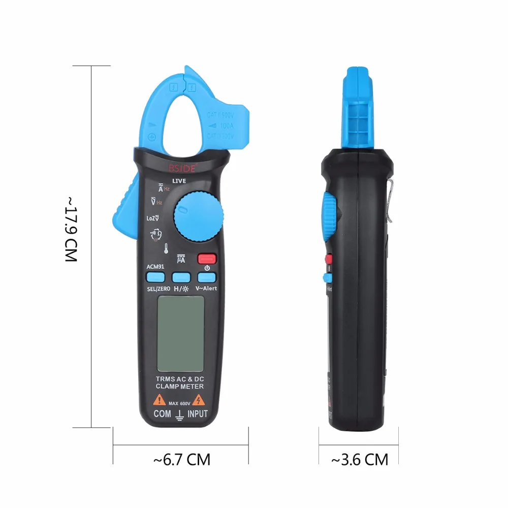 Карманный зажим тестер M137 Bside ACM91 6000 отсчетов переменный/постоянный ток