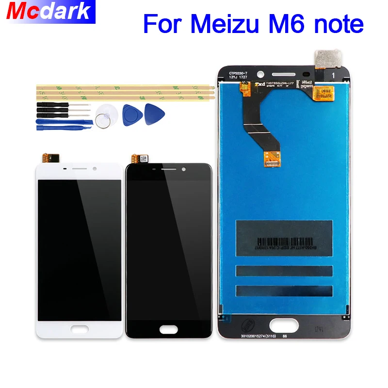 Mcdark для Meizu M6 note ЖК дисплей и кодирующий преобразователь сенсорного экрана в