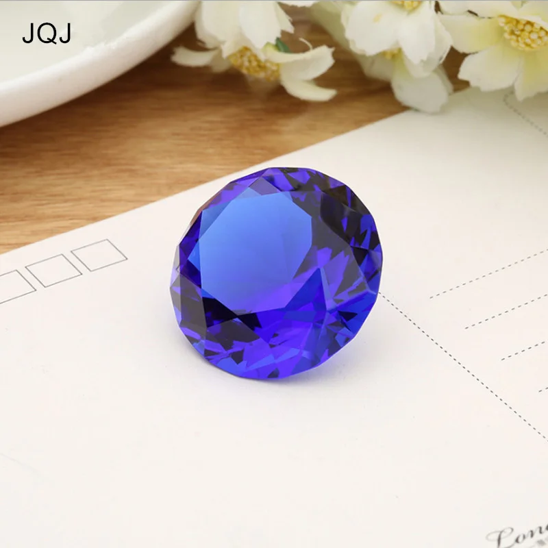 JQJ Кристалл стекло Diamond 3 см Ремесло Подарки пресс папье shimmer и блеск драгоценные
