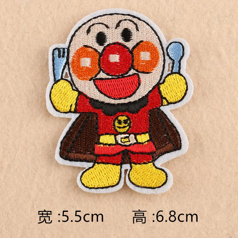 Мультяшные комиксы Anpanman, нашивки с железной вышивкой, нашивки для одежды, Diy наклейки, аксессуары для одежды - Цвет: 04