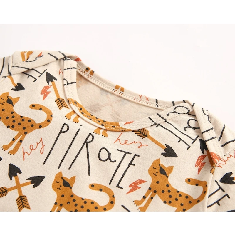 Комбинезон для новорожденных мальчиков и девочек с изображением джунглей