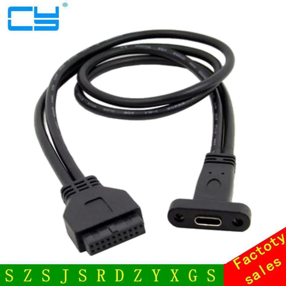 Однопортовый USB 3 1 Type C Женский к материнской плате 0 19Pin Header Cable 40 см|usb-c type|usb-c femaleusb