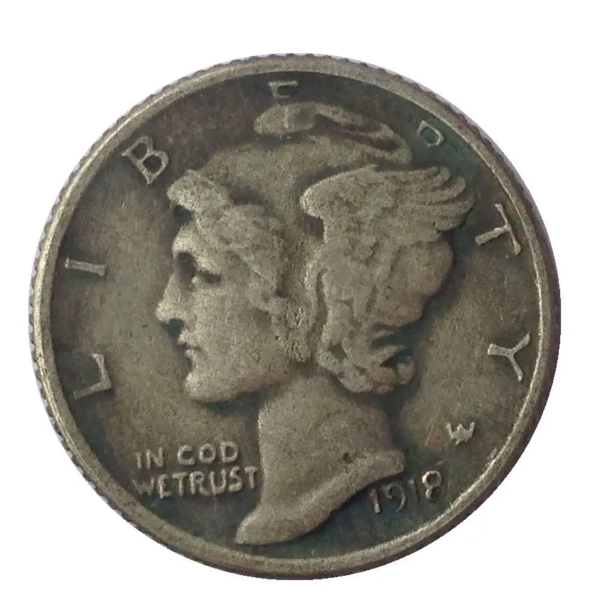 Дата 1916 1916-D 1916-S 1917 1917-D 1917-S 1918 1918-D США ртутные головки DIMES копия монет