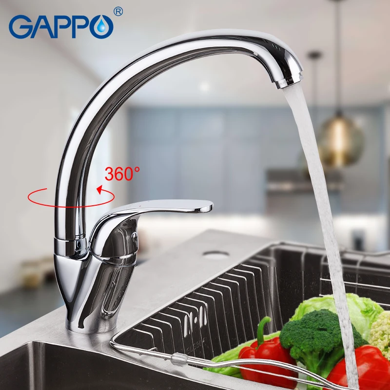 GAPPO смеситель для кухни хромированный латунный Смеситель воды кухонные краны
