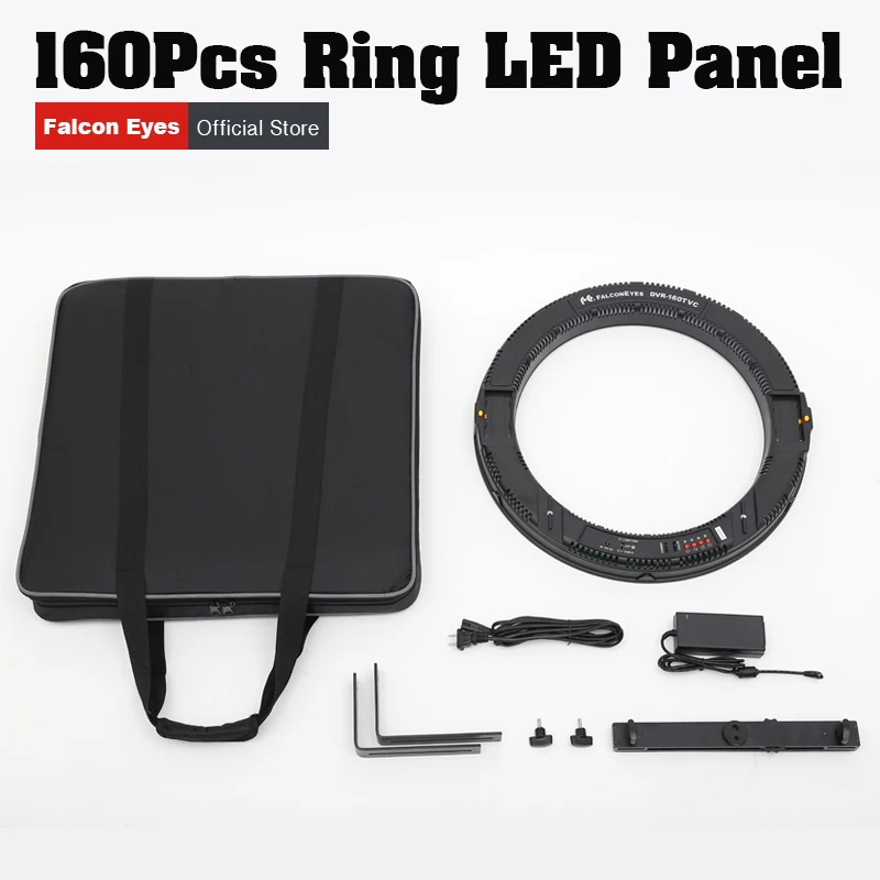 Falcon Eyes 32W 160 кольцевая Светодиодная панель 3000-5600K с регулируемой яркостью для