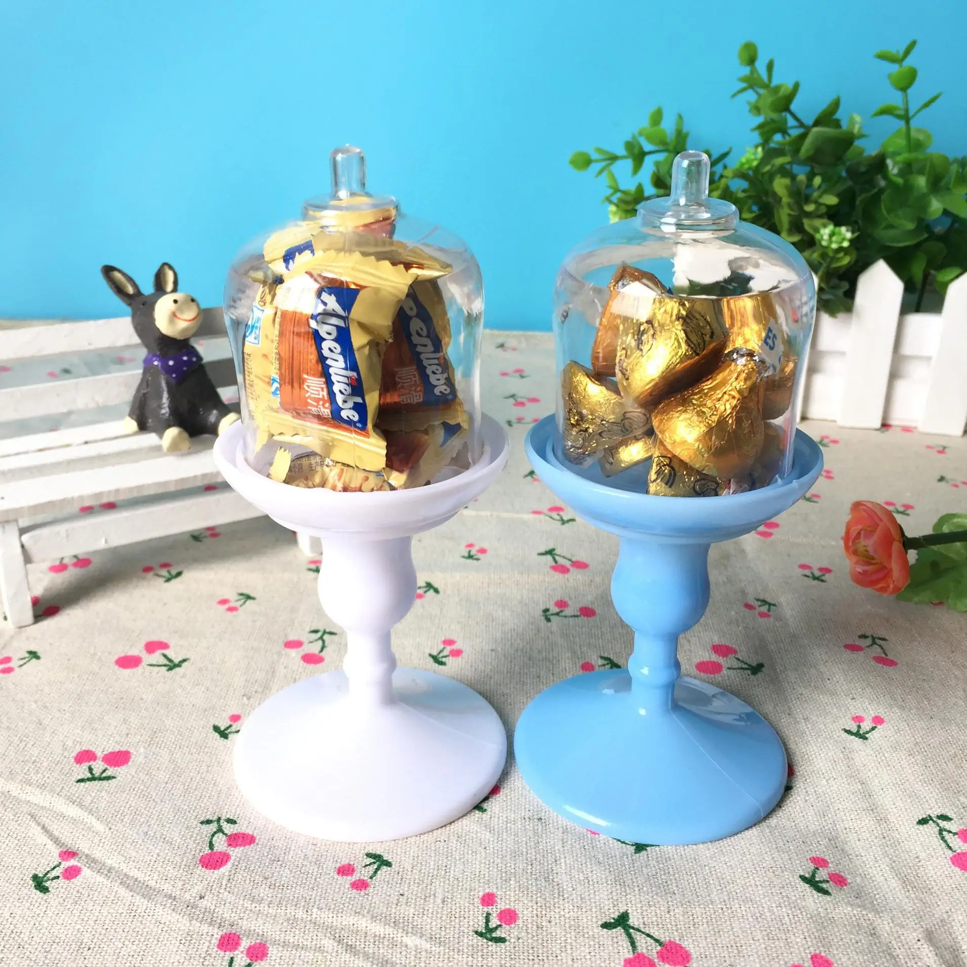 Прозрачный Пластик Кубок две части Коробки конфет свадебный подарок коробка