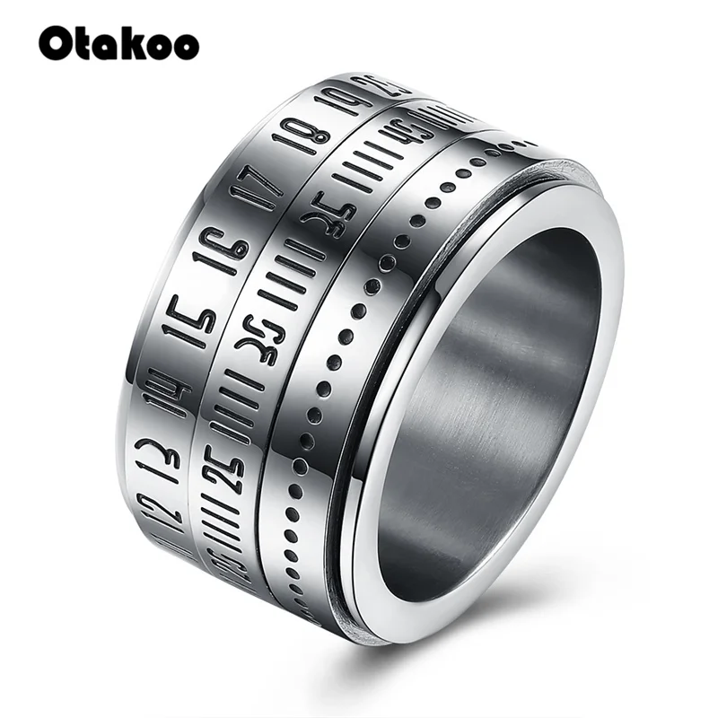 Кольцо Otakoo из нержавеющей стали для женщин и мужчин широкое вращающееся кольцо с