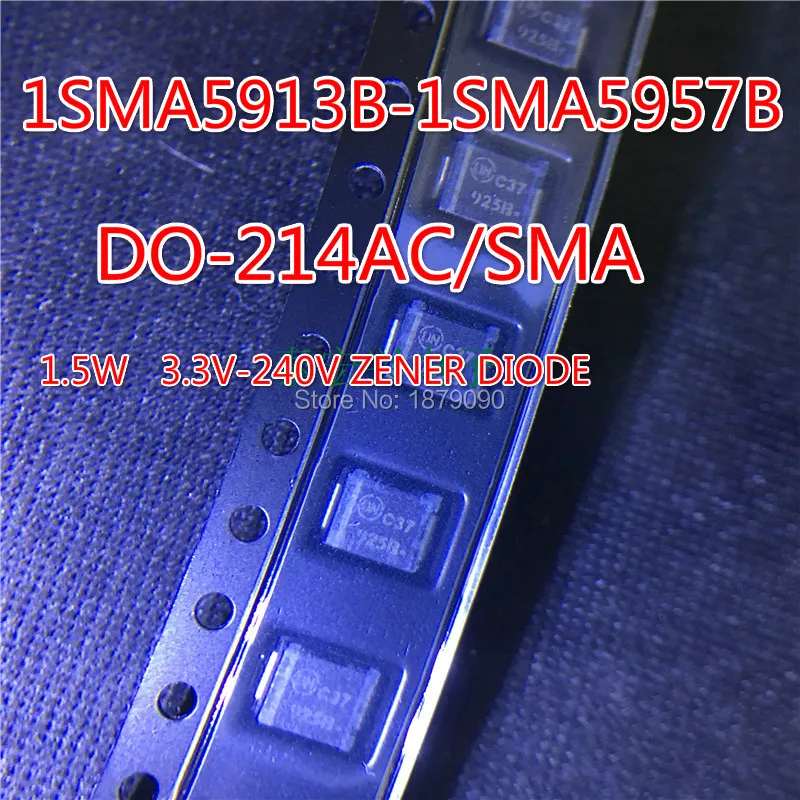 Бесплатная доставка 1SMA5933BT3G 1SMA5934BT3G 1SMA5935BT3G 1SMA5936BT3G 22V 24V 27V 30V 1 5 W зенеровский диод DO