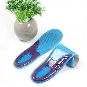 

1Pair Men Athletic Shoes Cushion Hiking Feet Care Gel Insoles Inserts Football Sports Soles Shock Absorbing Silicone Gel Insoles