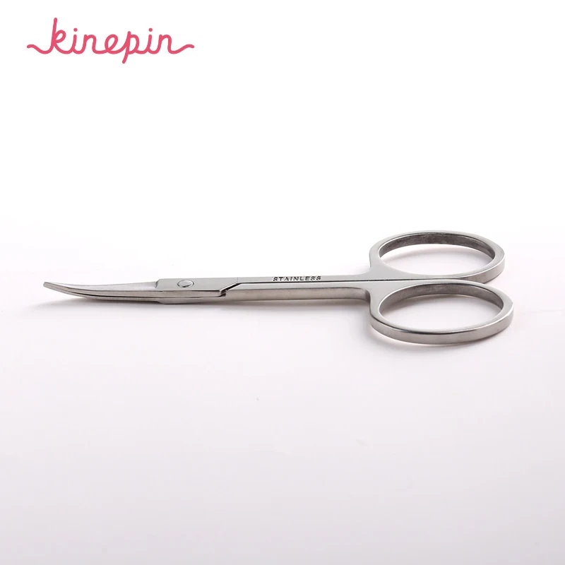 KINEPIN нержавеющая сталь ножницы для макияжа Изогнутый наконечник Малый бровей