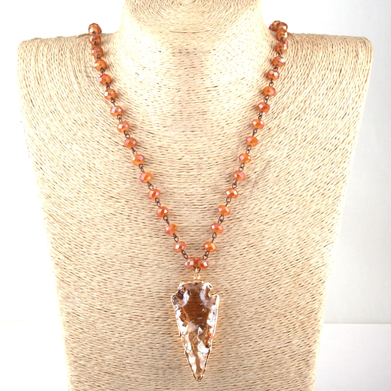 Moodpc модные богемные Ювелирные изделия стеклянная Хрустальная Цепочка с