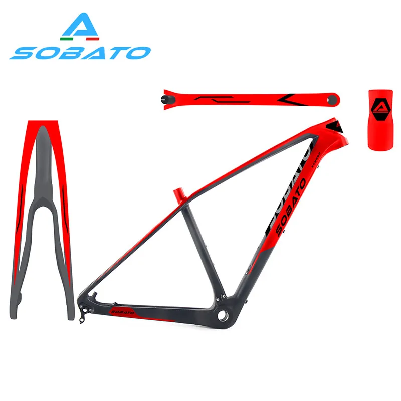 2017 Sobato Марка T800 углеродная mtb рама 29er 29 карбоновая для горного велосипеда 142*12 или