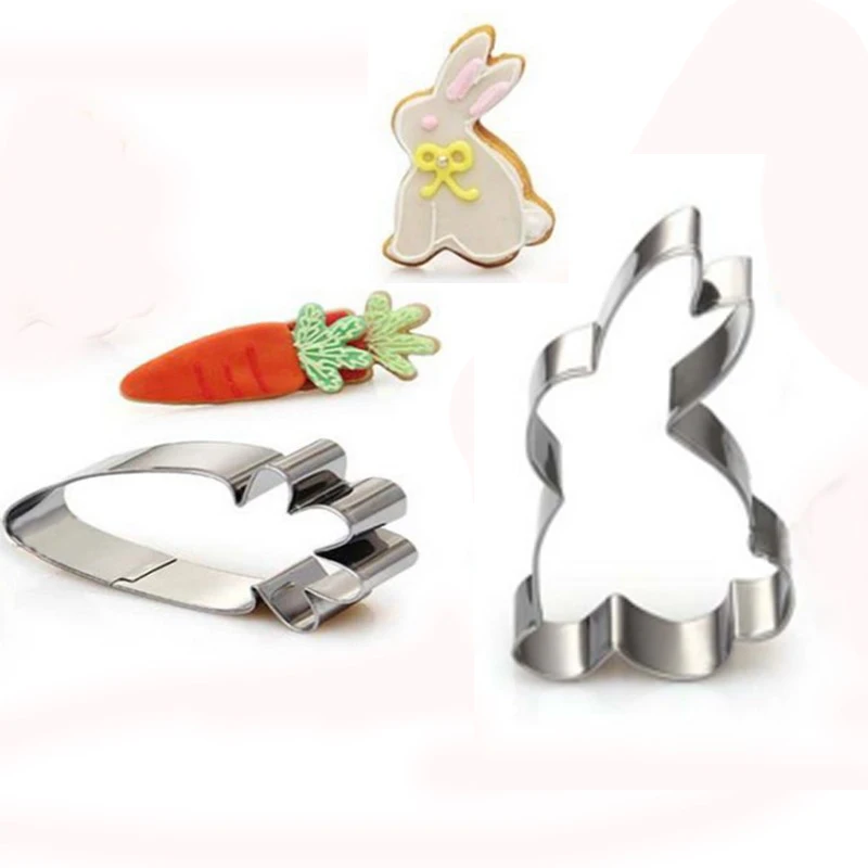 2 шт./компл. набор для выпечки печенья в виде моркови и кролика кондитерские