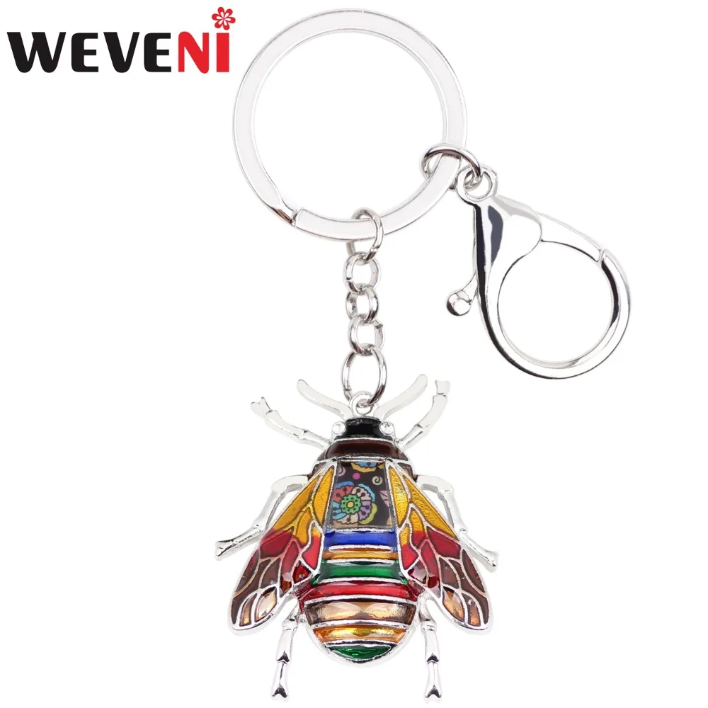 Брелок WEVENI из эмалированного сплава в виде пчелы и подарок для женщин девушек
