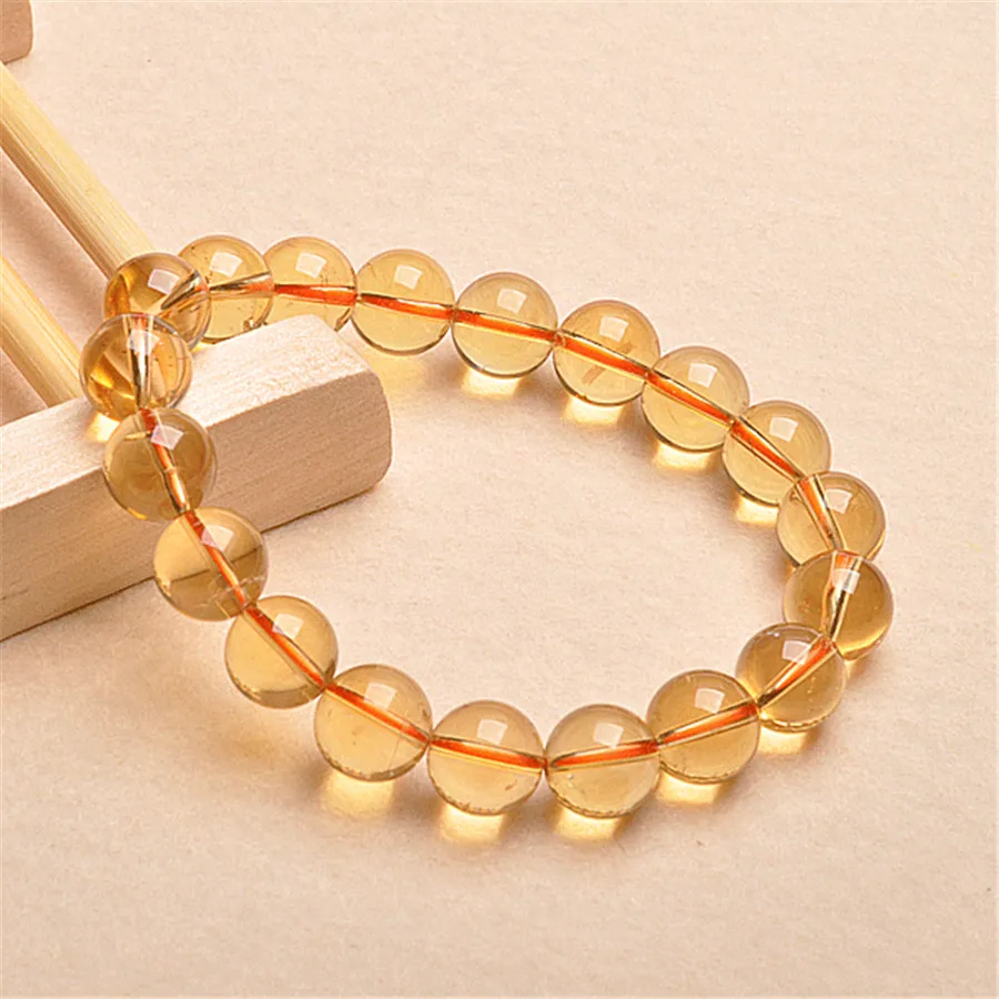 Оптовая продажа женский браслет из натурального желтого кварцевого кристалла 11