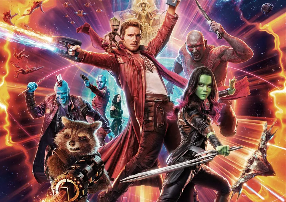 Прозрачный Guardians of the Galaxy Posters Vivid Color White Coated Paper Prints Home Decoration free shipping - Цвет: Прозрачный