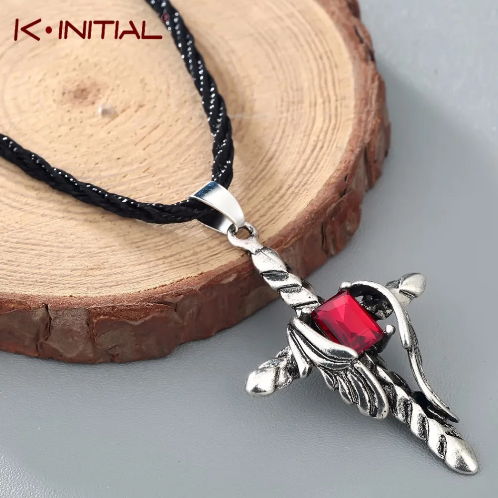 Kinitial готический панк стиль красная кубическая инкрустация цирконием Дракон