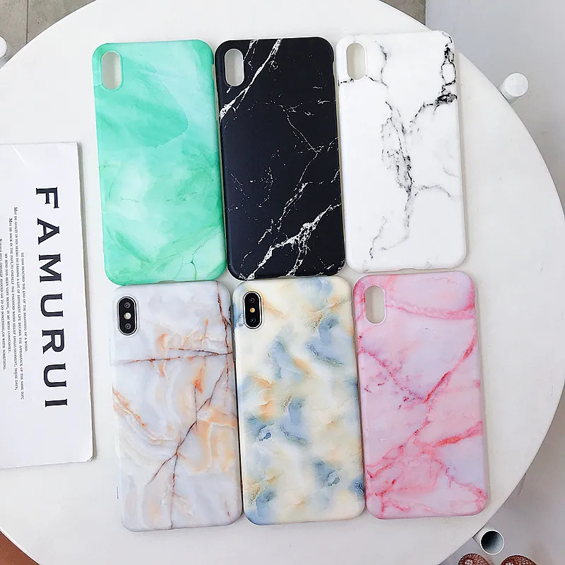 Мраморный чехол с держателем подставкой для iPhone 7 8 XS Max мягкая задняя крышка 6 6S Plus