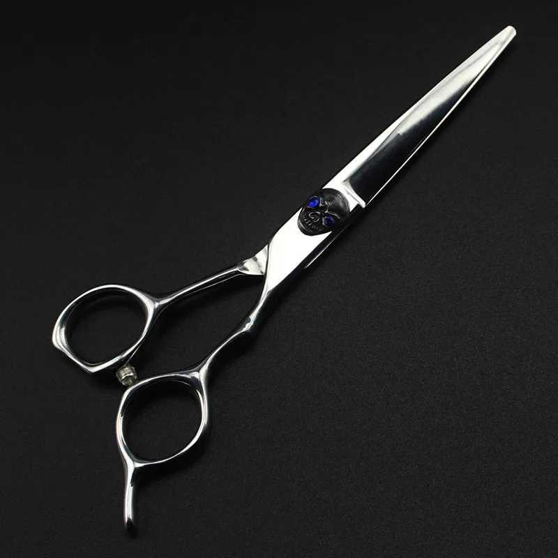 Профессиональные японские стальные ножницы с голубым черепом для стрижки волос 6