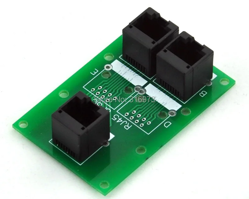 RJ45 8P8C сплиттер доска 3 Домкраты разъем Buss доска.|board board|connector 3board connector |