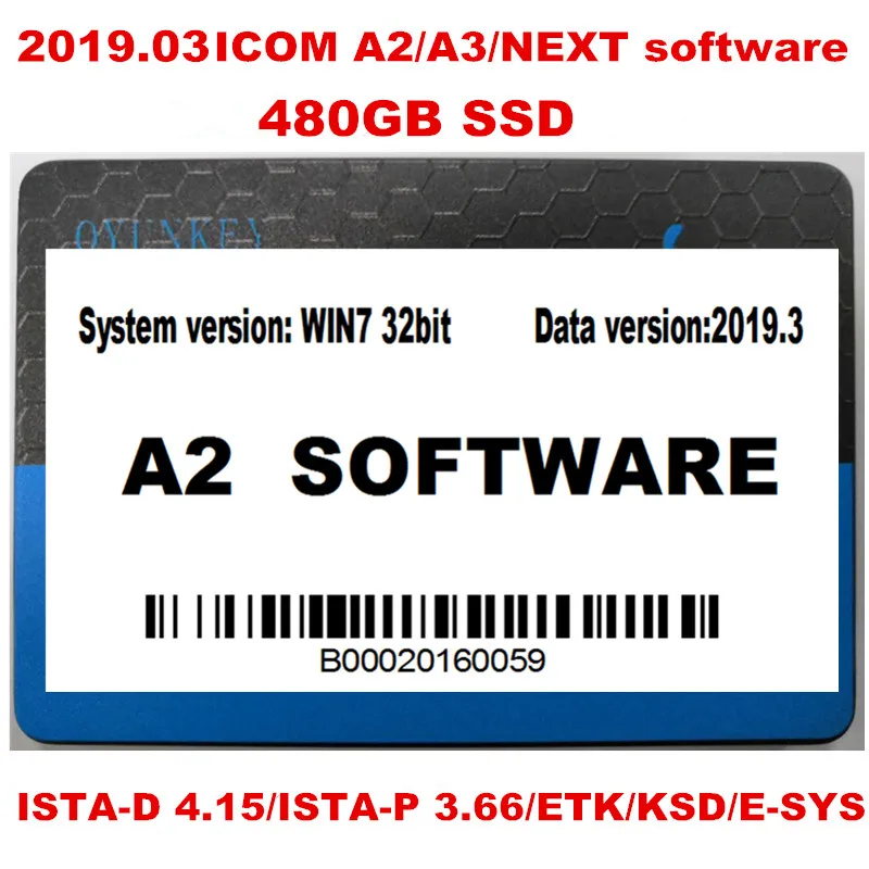 07 ICOM A2/A3/NEXT полное официальное программное обеспечение 512GB SSD ISTA-D 4.18.14/ISTA-P 3.66.0.2/ETK/KSD/E-SYS Диагностика и программирование - Цвет: 512gb ssd