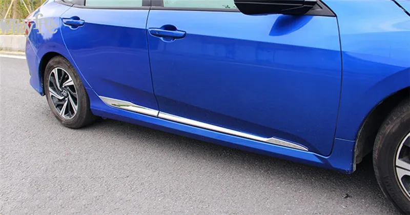 Для Honda Civic ABS хром или черный корпус литая дверь боковая линия Подрезка крышка протектор ACCENT Подкладка Полосы