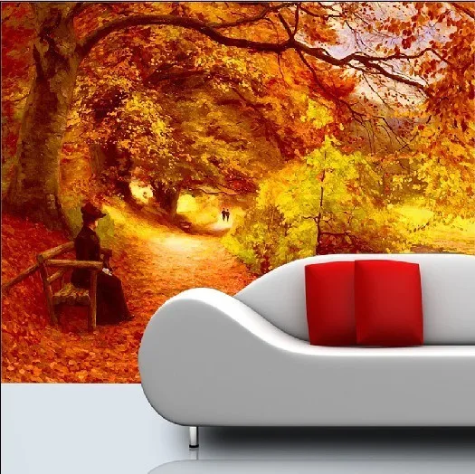 2013Landscape painting large scale murals wallpaper TV background Wallpaper / sofa bedroom|wallpaper for bedroom walls|wallpaper zebrawallpaper panel